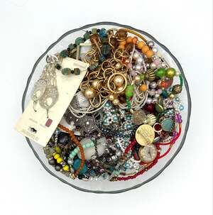 Jewelry Junk Lot Crafts Wearable Broken Junk Drawer Vintage To Modern  3.56 LBS